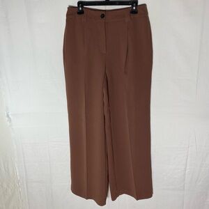 Reitmans Brown High Rise Wide Leg Pants 8 Career Wear Secretarycore Librarian
